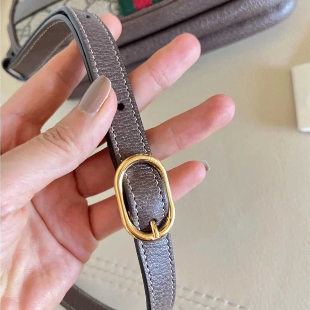 Gucci Ophidia Brown and Green Crossbody Triple Pocket Bag - Picture 2 of 9